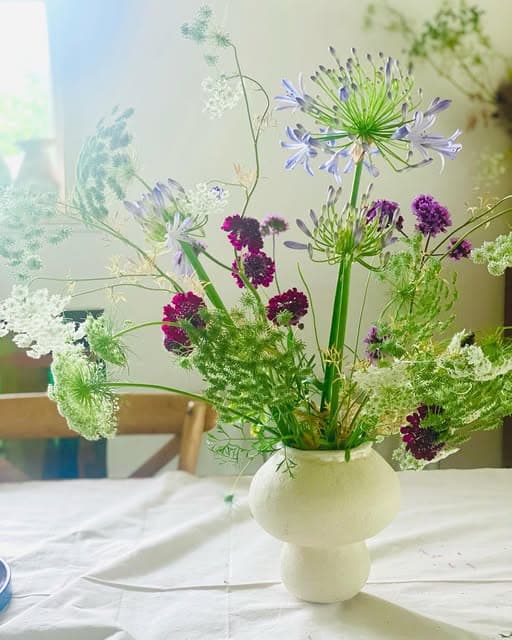 Cream Round Vase